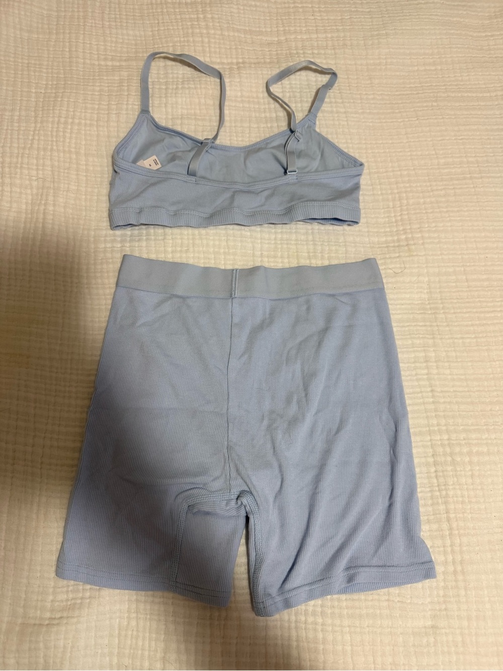 Auden Light Blue Ribbed Bralette & Boxer Set - Picture 6 of 6